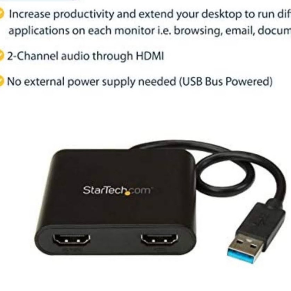 Startech.com 2X HDMI (1x4K 1x1080p) USB 3.0